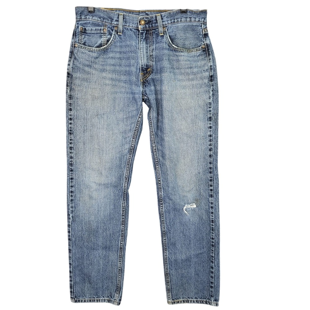 Levis 559 Mens Jeans W32 L34 Relaxed Straight Leg Blue‎ Denim Distressed